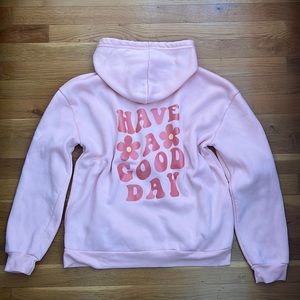 Pink fleece hoodie